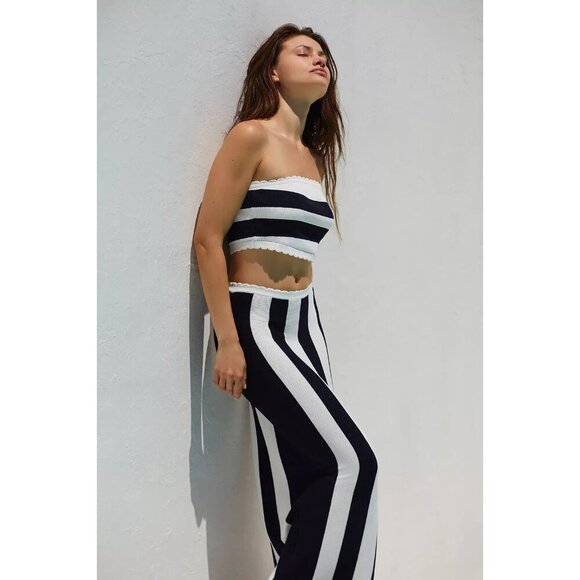 The Mandy Striped Slim Midi Skirt by Celandine M - Picture 4 of 5